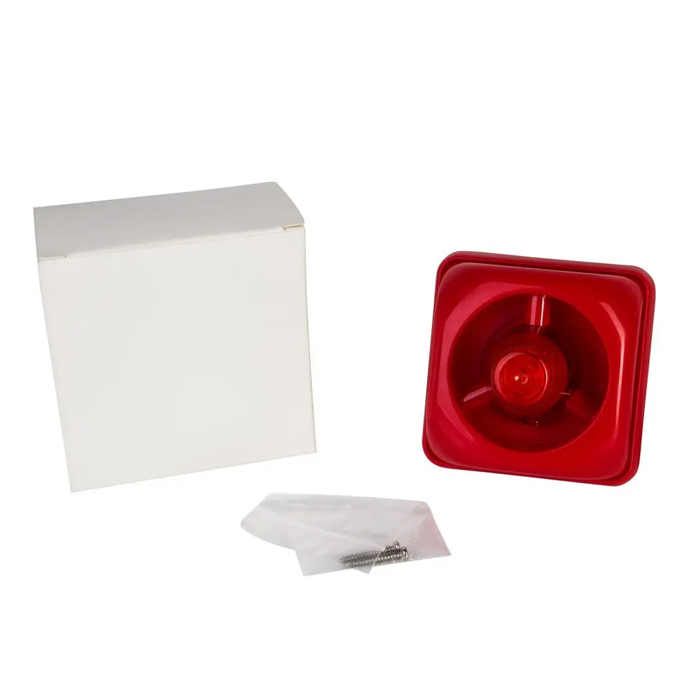 1PC Security Alarm DC24V Alarm Siren With Flashlight 100dB Sounder Fire Siren With Strobe For Conventional Fire Alarm System