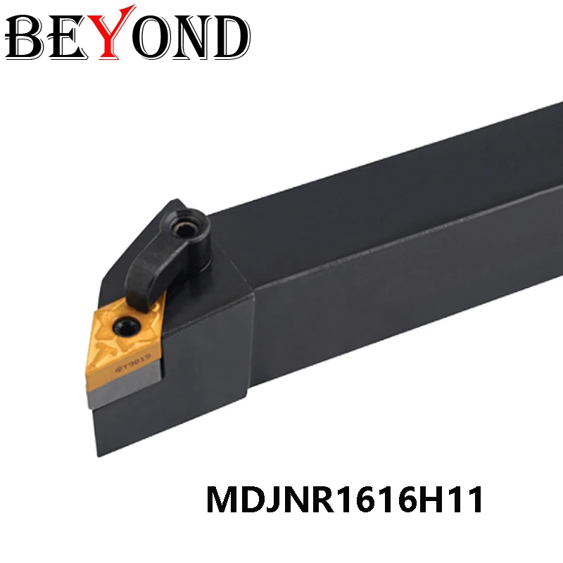 BEYOND MDJNR MDJNR1616H11 Porta-ferramentas de torno MDJNL1616H11 Ferramenta de Torneamento Externo MDJNR 1616 Insertos de Metal Duro DNMG 110404 Cortador CNC