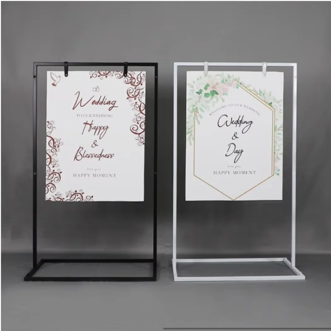 10pcs Wedding Arch Stand Welcome Sign Holder Event Stage Decor Prop Birthday Party Supplies Advertising Rack for Wedding Decor