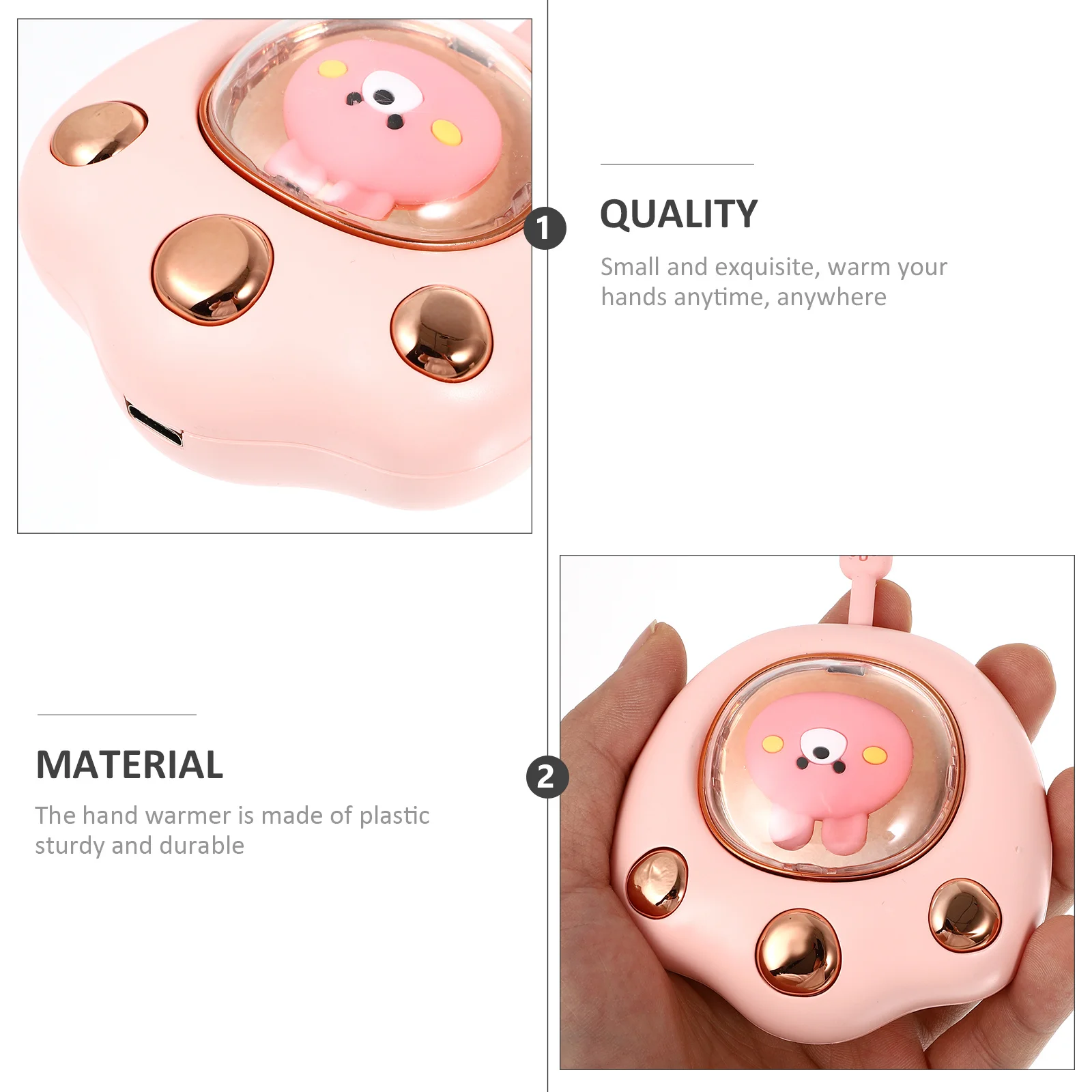 

Compact Hand Warmer with Cat Claw Design Portable Winter Heater Long Heat Retention Lightweight for Daily Use Winter Hand Warmer