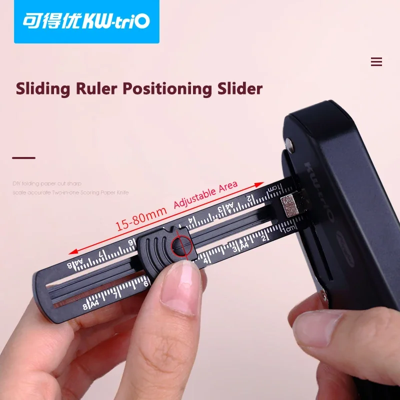 Perforadora para A4 A5 B5, para cuaderno, álbum de recortes, diario, KW-trio, perforadora de papel de un solo orificio, papel de hojas sueltas de Metal de mano