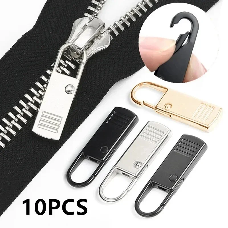 5-15Pcs Zipper Slider Puller Instant Zipper Repair Kit Replacement For Broken Buckle Travel Bag Suitcase Zipper Head DIY Craft
