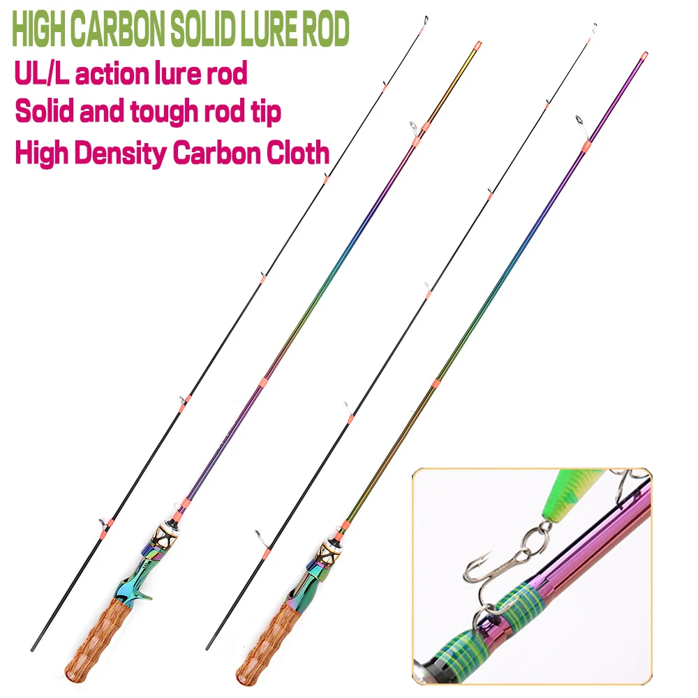 High Carbon Stream Fishing Rod UL Casting/Spinning Rod 1.68-1.8m for Lure Fishing Light-weight High Strength Lure Rod 2 Sections