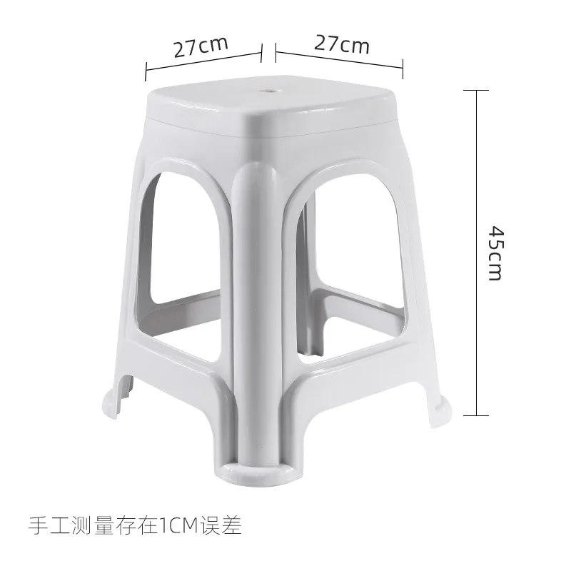 F385 Thickened plastic stool household chair square stool plastic stool simple high stool stackable stool