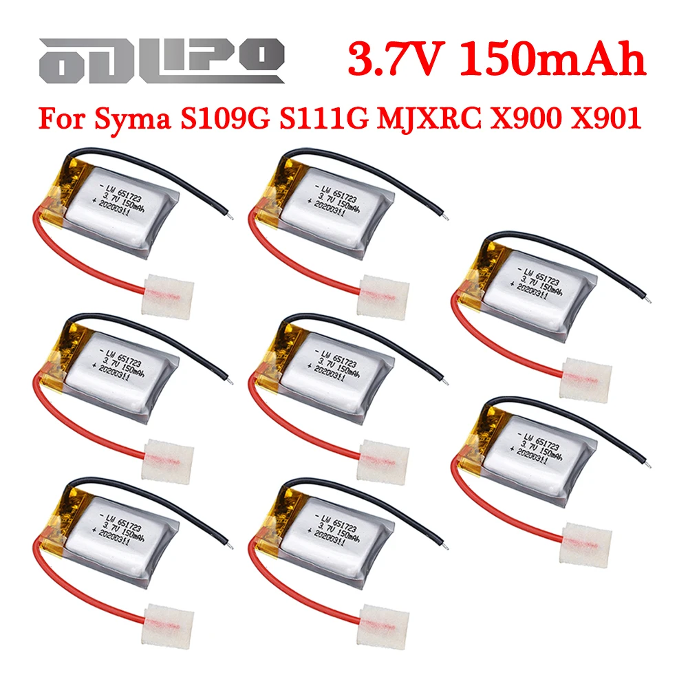 Drone Battery For Syma S105 S107 S107G S108 Skytech M3 M3 S977 3.7V 150mAh Battery For Wltoy V319 V398 V388 S009 RC Quadcopter