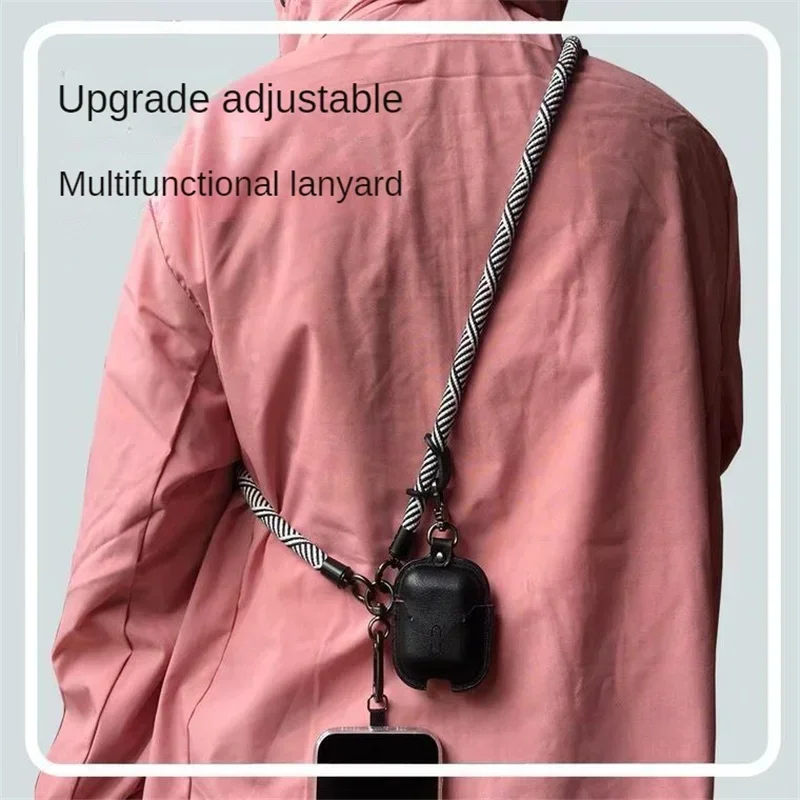 8MMx120CM Bold Long Mobile Phone Lanyard Universal Crossbody Hanging Shoulder Strap Detachable Neck Cord Anti-Lost Lanyard Patch