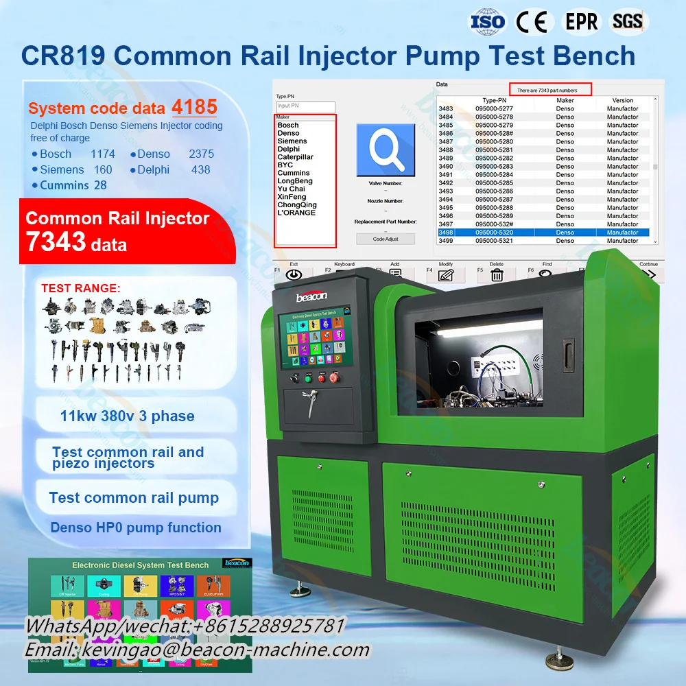 CR819 Electrical Diesel Fuel Common Rail Injector Pump Test Bench Equipment Kits For Pump And Injector