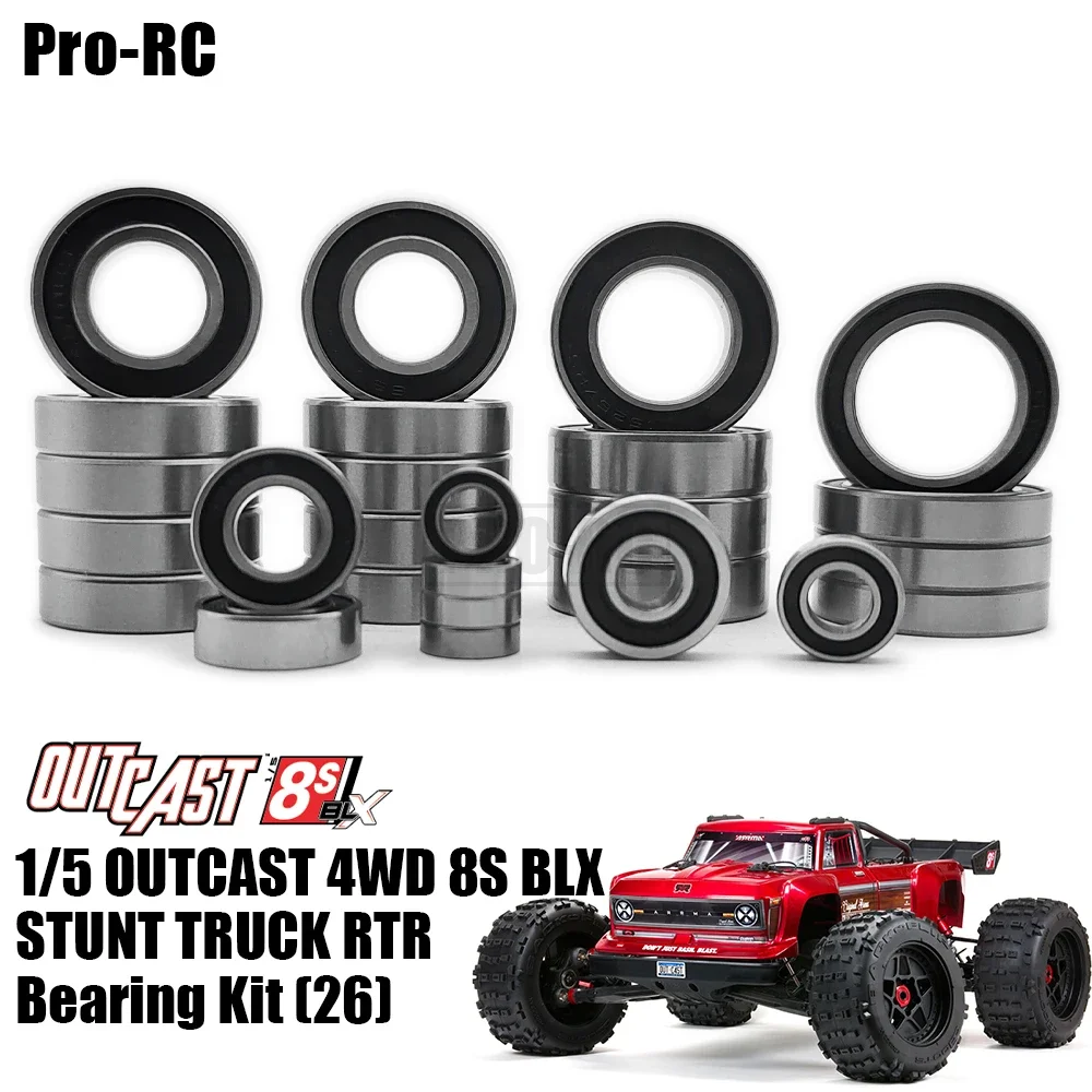 

For Arrma 1/5 Outcast 4WD 8S BLX Sealed Bearing Kit 26Pcs