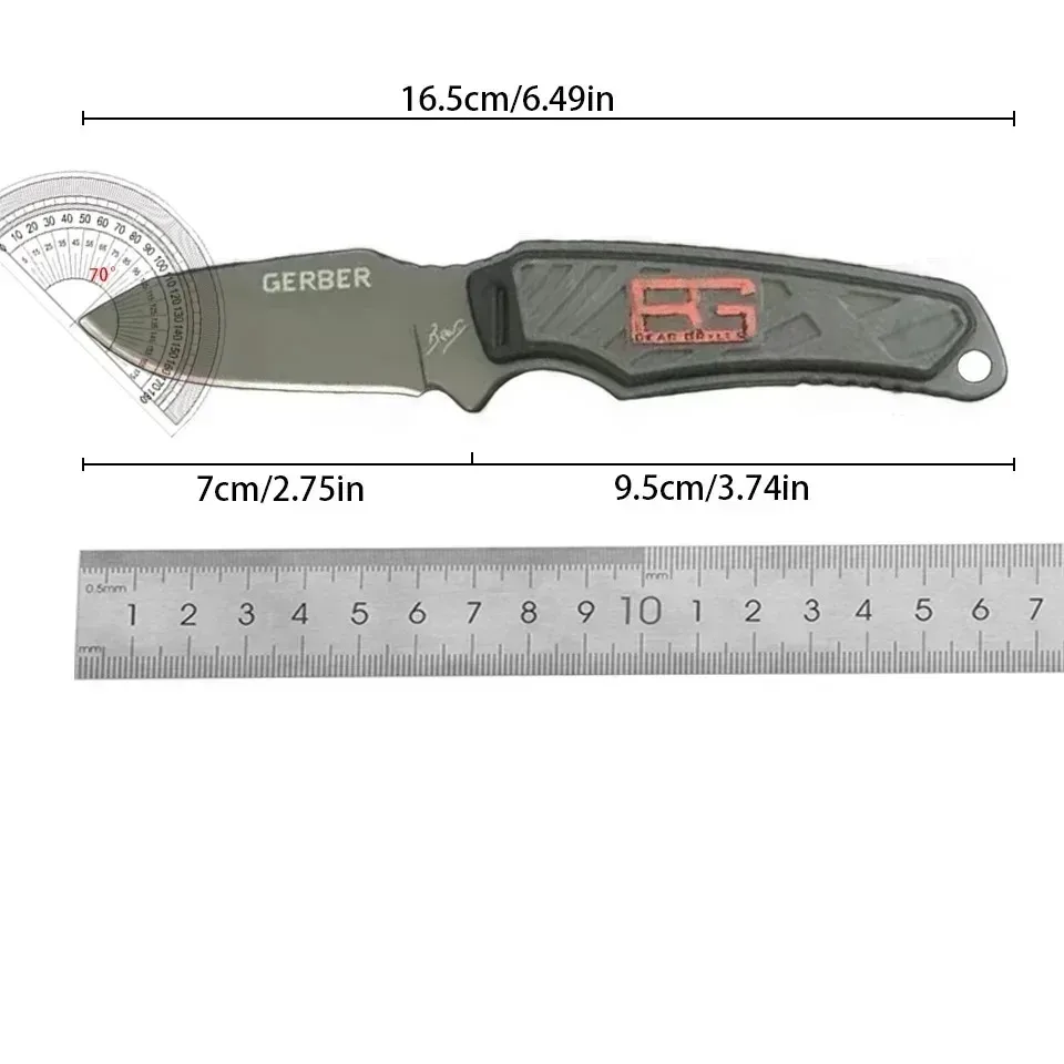 Outdoor high-hardness fixed blade knife, EDC portable pocket knife, tactical knife, multi-purpose survival knife mountaineering