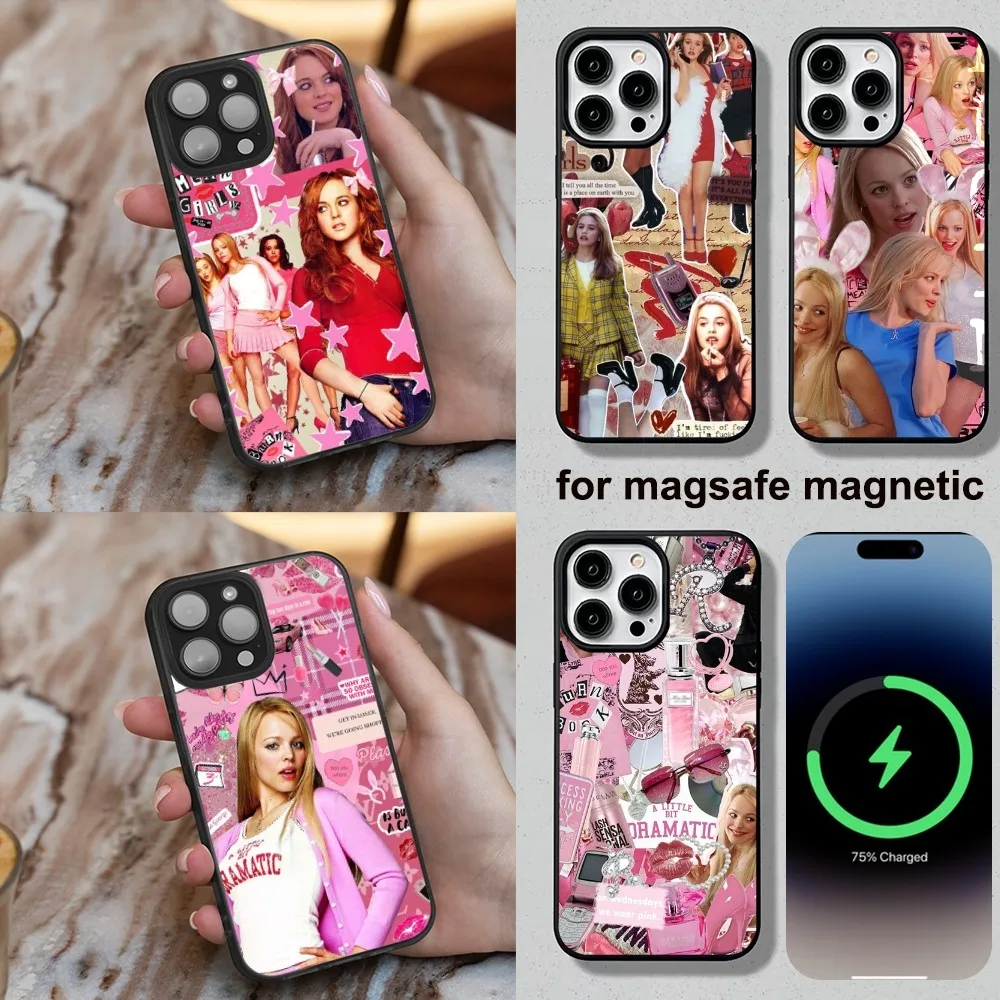 R-Regina George Phone Case For iPhone 16,15,14,13,12,11,Plus,Pro,Max,Mini Soft Magesafe Magnetic Wireless Charge