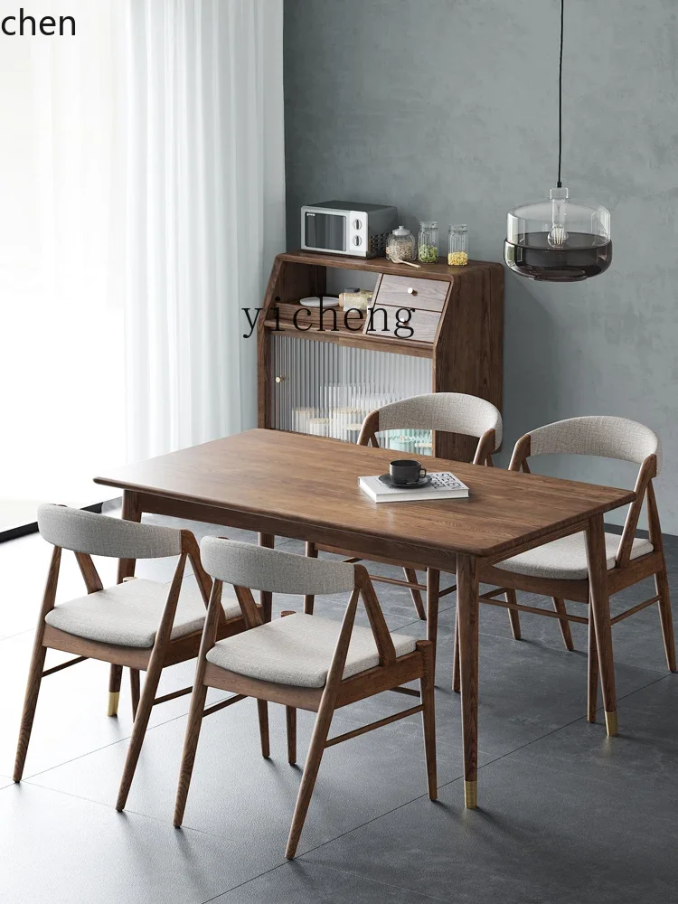 

DSA Solid Wood Dining Chair Nordic Study Chair Fabric Ash Wood Furniture Stool Adult Backrest