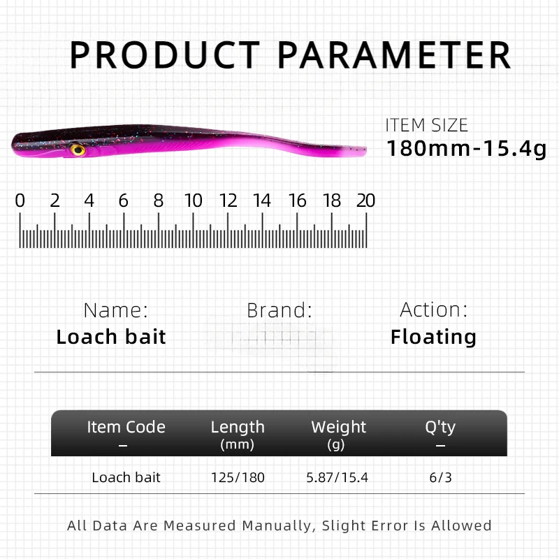 Crazy Slug Soft Shad Lure 18cm 3pcs/bag Fishing Lure Seabass مصنوعی بیت سلیکون ورم Shad Eel Needfish Fishing Tackle