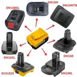 Battery Converter Adapter For Dewalt/Milwaukee/Makita/Bosch/Ryobi/Metabo NiCad & NiMh Tool For Dewalt 18V Li-ion Battery DM18RL