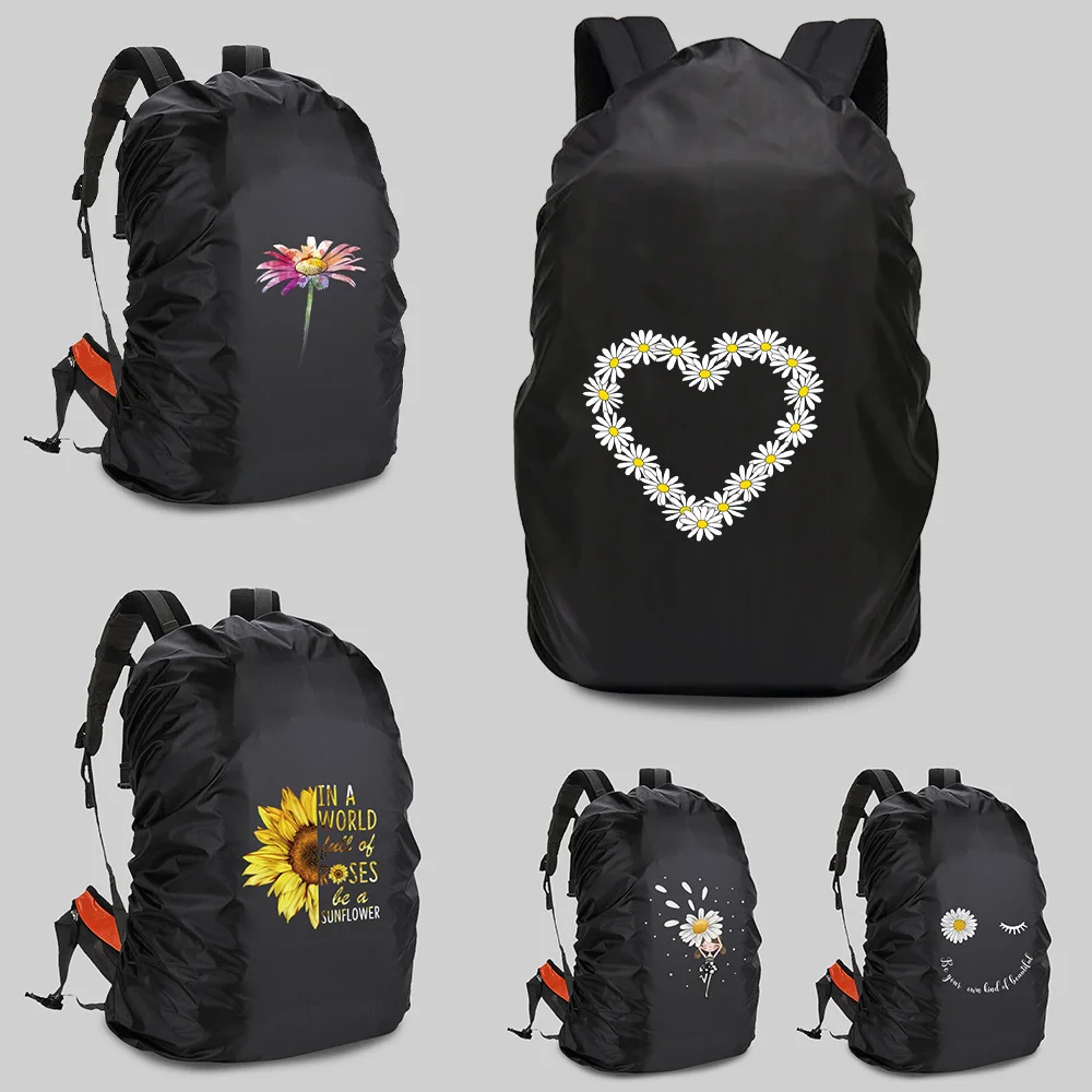 

Backpack Cover 20-70L Rainproof Camping Waterproof Dust Outdoor Climbing Portable Ultralight Travel Backpack Cover Daisy Print