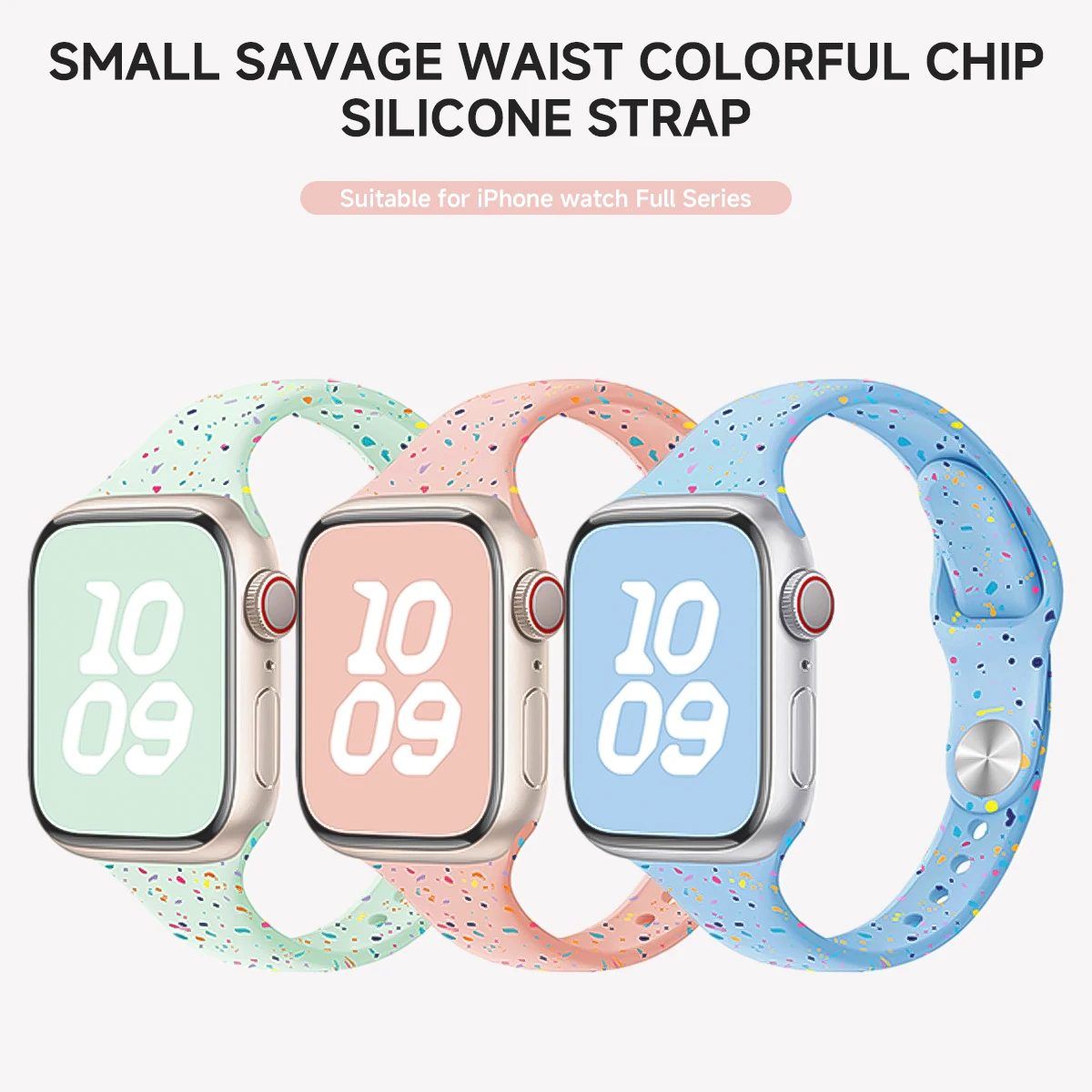 Sport-Silikonarmband für Apple Watch 40 41mm 45mm 44 38 49 Atmungsaktives Armband für iWatch Series 11 10 9 8 7 6 5 3 SE Ultra – Detail 7