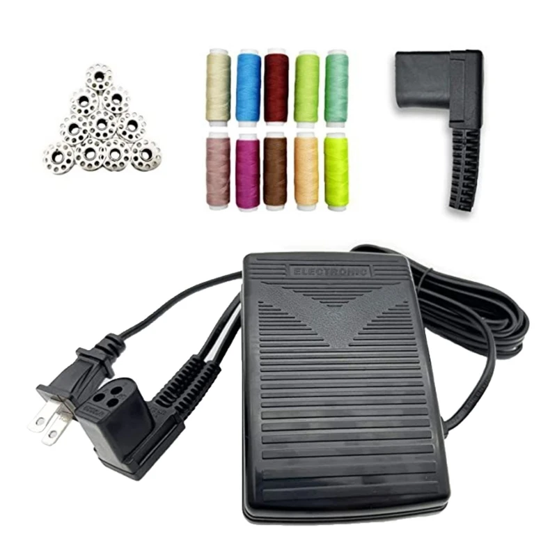 Sewing Machines Power Cord Foot Pedals Adjustable Speed Sewing Thread 10 Bobbins Fit for xl2600 lx3125 1034d lx2500