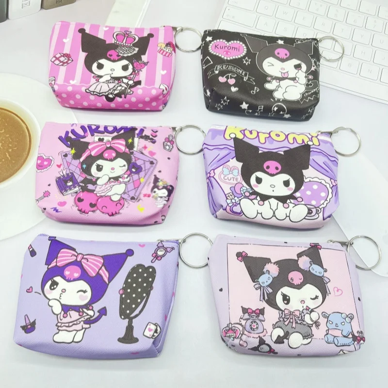 

24 шт./лот, пенал с рисунком Sanrio Kuromi, милый пенал, кошелек для монет, канцелярские принадлежности, сумка для ручек, школьные принадлежности