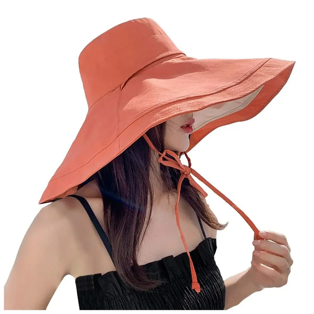 

Double-Sided Women Fisherman Hat Foldable Adjustable Wide Brim Sun Hat Anti-Ultraviolet Outdoor Sun Protection Hat Sun Supplies