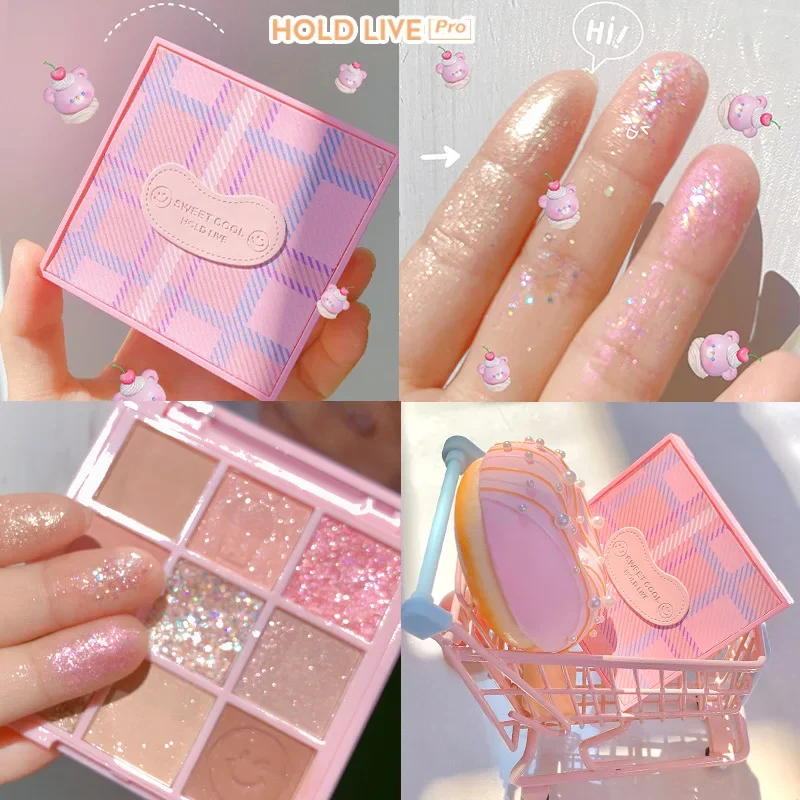 

HOLD LIVE Vitality Pink Eyeshadow Milk Salt Cheese Dry Rose Taro Purple Matte