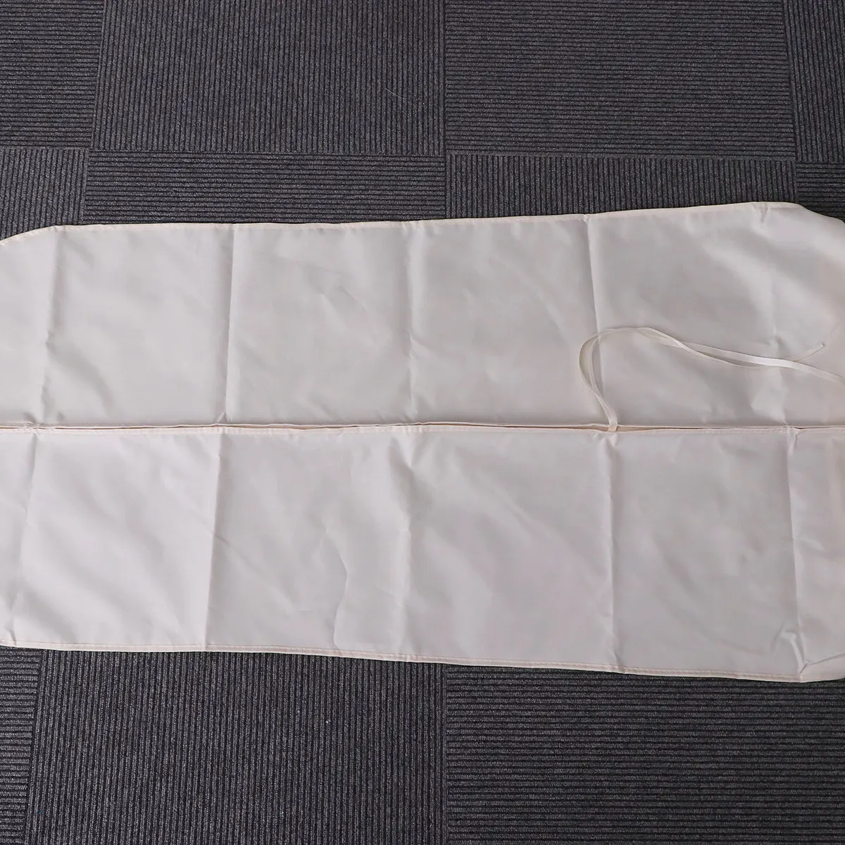 Oxford Cloth Floor Standing Fan Cover Size L, Beige Dustproof Protective Sleeve with Zipper and Ties