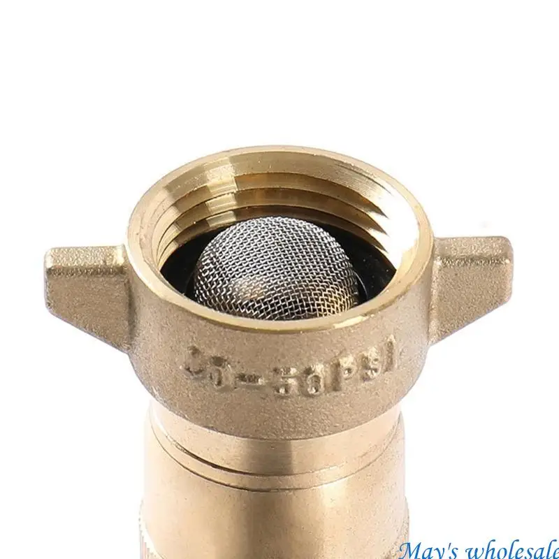 RVs Brass Water Pressure Regulator with Gauge Caravans Trailers Plumbing Durable 448A