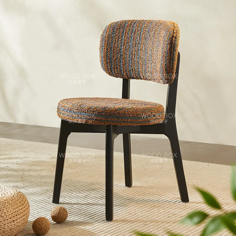 

Mid-Century Modern Dining Chair, Upholstered Soft Back, for Hotel Homestay Showroom, Creative Home Decor, Modern Retro Decor