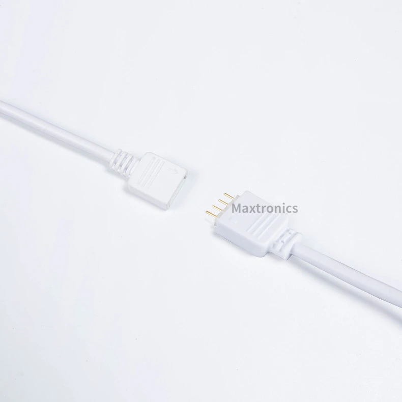 10Pcs 4Pin Male / Female LED Connector Cable Wire RGB LED Strip Lighting White Connector wire for 5050 3528 RGB LED Strip Lights