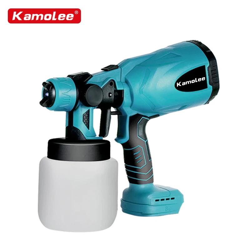 Kamolee 800ml kabelloses Lades prüh gerät, tragbare elektrische Pistolen lackierung/Farb pistolen werkzeug, kompatibel mit 18-V-Makita-Batterie