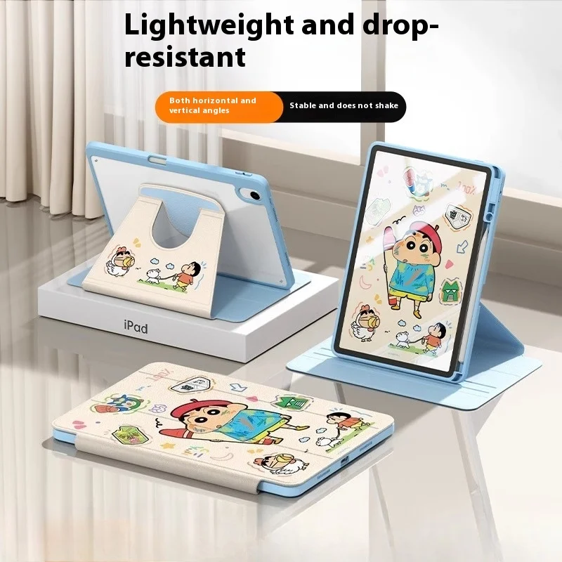 

MINISO Crayon Shin-chan для iPad Case Funda IPAD A16 Pro 4 5 6 Smart Cover Mini 6 7 Air 4 5 10 11 поколения Защитный чехол для планшета