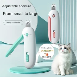 Professional Cat Dog Nail Clipper Adjustable Hole Pet Nail Cutter For Puppy Kitten Animal Claw Care Tool with Catnip Gift Teaser