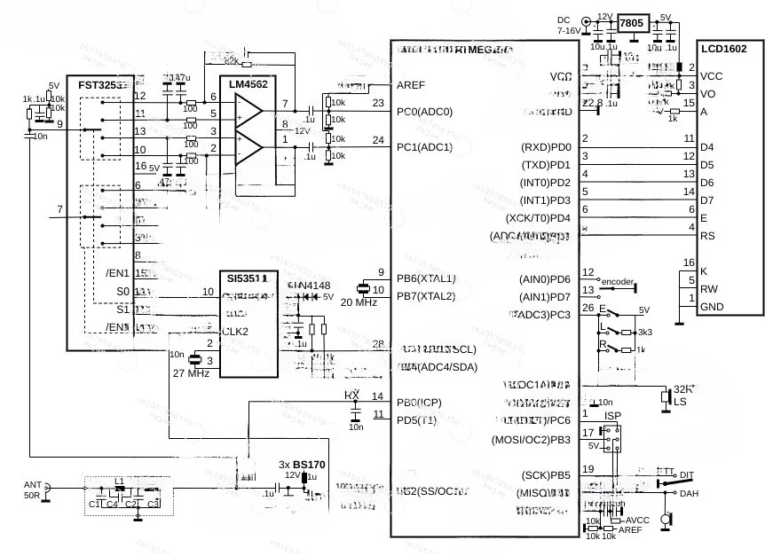 USDX-FT8 SDR Transceiver 5W HF QRP, 3 Band 15m 20m 40m All Mode USB LSB CW, with Bluetooth for Ham Radio