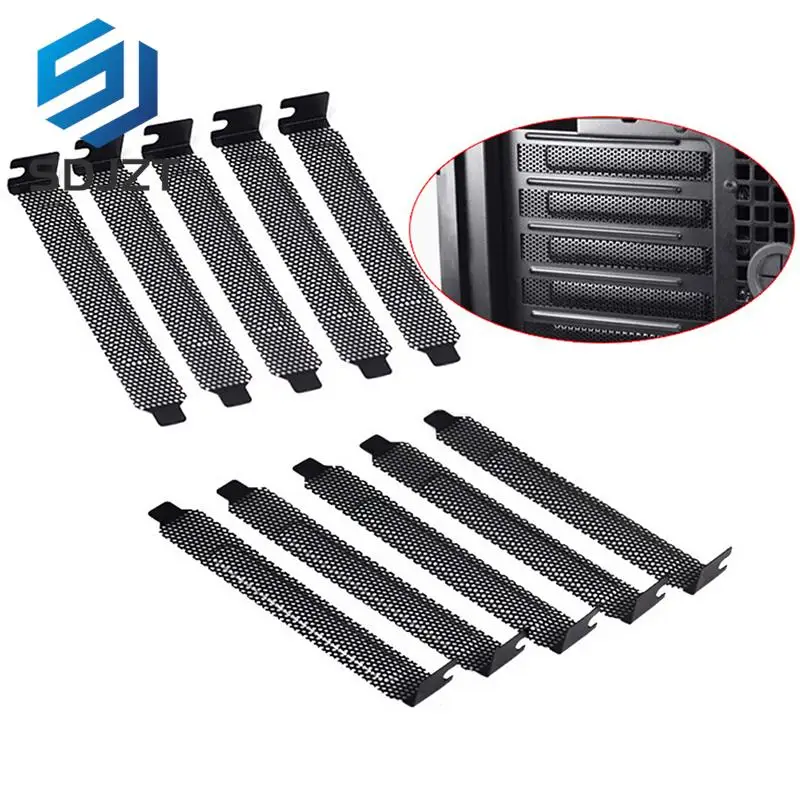 

New 10Pcs/lot Black Hard Steel Dust Filter Blanking Plate PCI Slot Cover