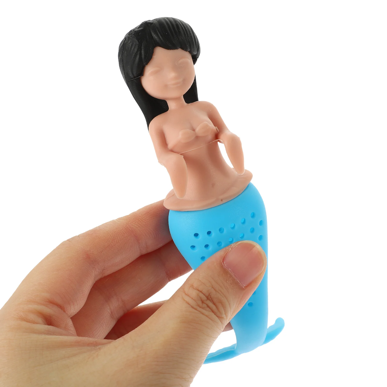 

Silicone Tea Infuser Mermaid Design Food Grade Safe Easy Clean Fine Slots Loose Leaf Filter Kitchen Gadget Tool