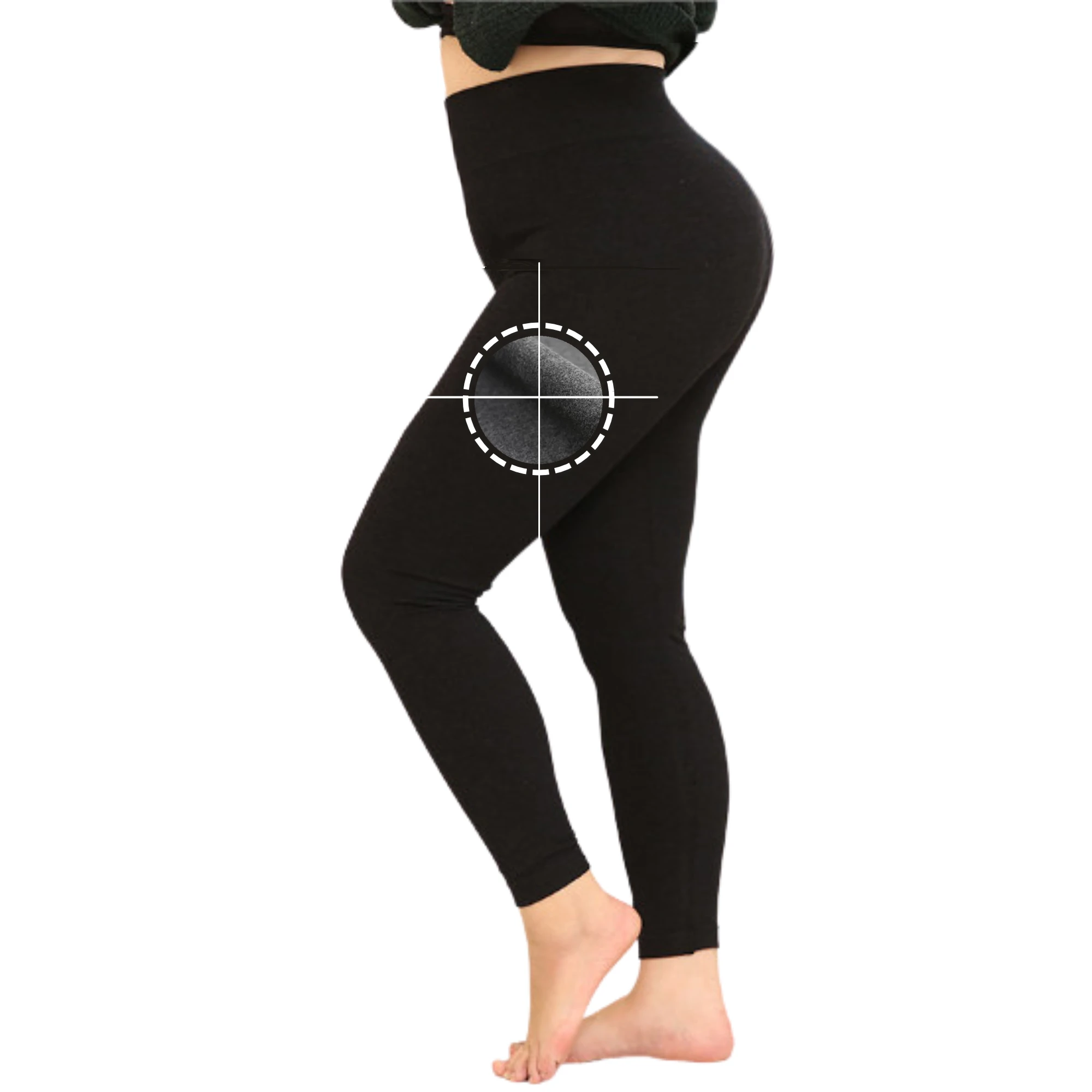 Fleece Lined Plus Size Leggings Thick  for Women - Stretchy & Thick Warm & Comfy - Full Length - Buttery Smooth Soft