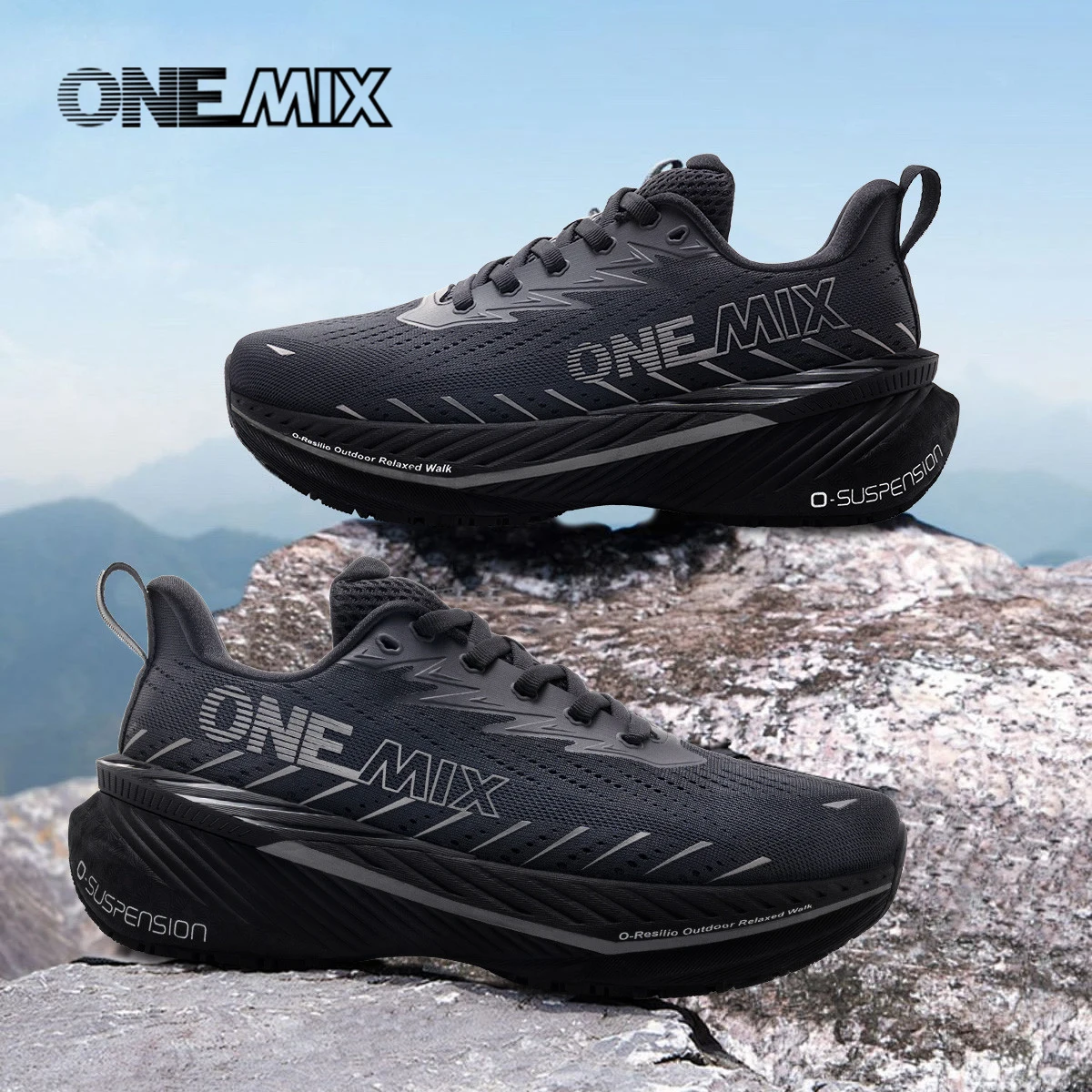 

ONEMIX-Lightweight Running Shoes for Men and Women Stable Cushioning Sports Shoes Bounce-resistant Walking Shoes Outdoor New
