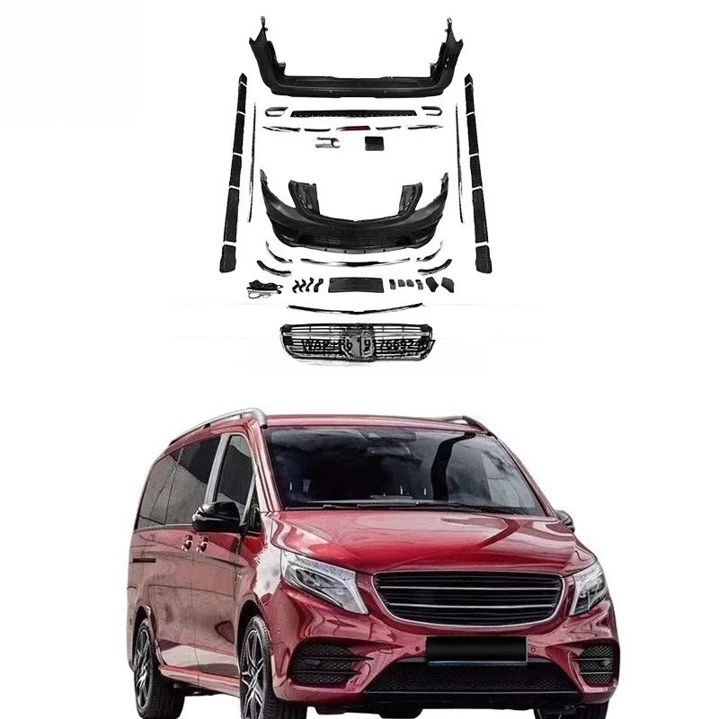 Favorable Bumper Kit for W447 V-class Modify Style Model Bodykit Front Bumper with Car Grill Side Skirt