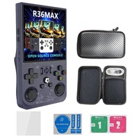 R36MAX Open Source Handheld Game Console 4inch iPS Screen Dual Joystick Game Machine 64GB 128GB Up to 22000+ Games
