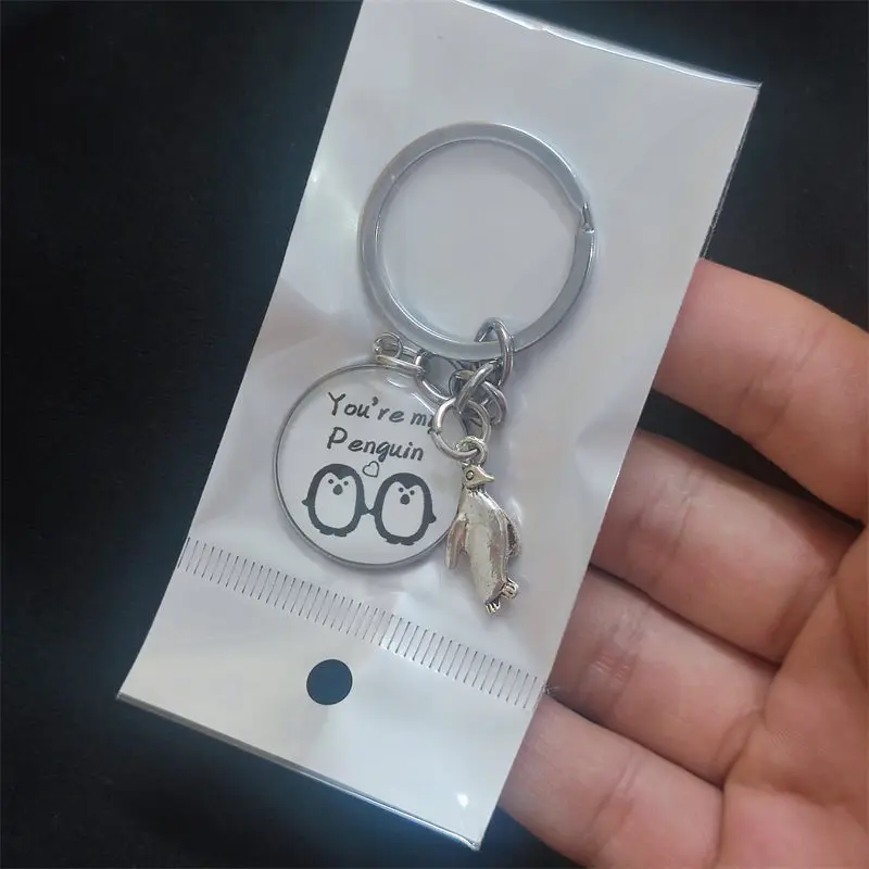 Unique Keychain Cute You Are My Penguin Keyring Pendant Lover Women Man Jewelry Accessories Gift