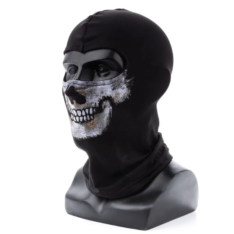 Jogo COD-Windproof Cosplay Balaclava, Crânio Fantasma, Cosplay, Cara Assustador, Guerra Esqueleto Passeio, Headwear ao ar livre, Motocicleta, Bicicleta, Esqui