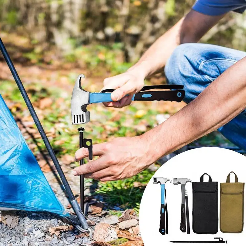 Camping Tent Nails 30cm Windproof Ground Anchors And Hammer Set Outdoor Tent Stakes For Securing Securing Tents Tarps Canopies