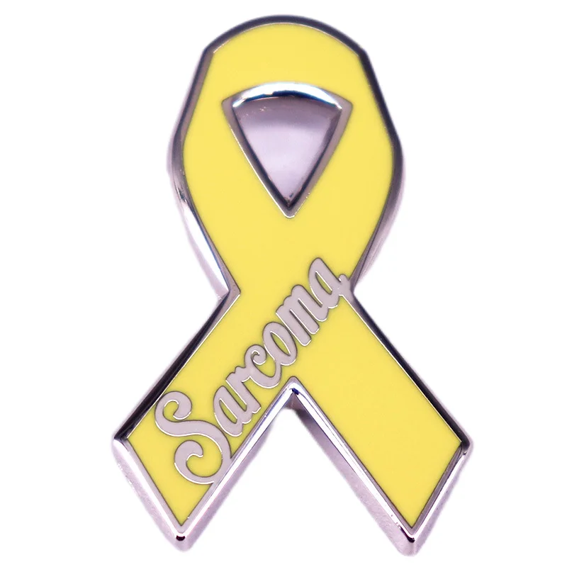 Yellow Consciousness Ribbon Badge Brooch Care Accessories and Gifts