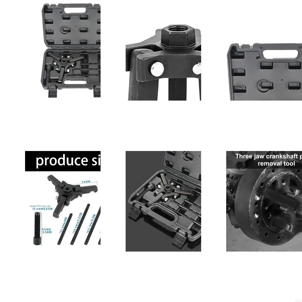Dense 3 Jaw Crankshaft Damper Puller Set Including Extension divisions For Tight Engine sectors B03E