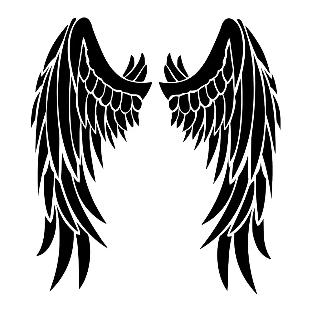 Car Stickers Angel Wings Vinyl Decals Motorcycle Decal Decoration Accessories Waterproof Sunscreen Cover Scratches PVC,13cm