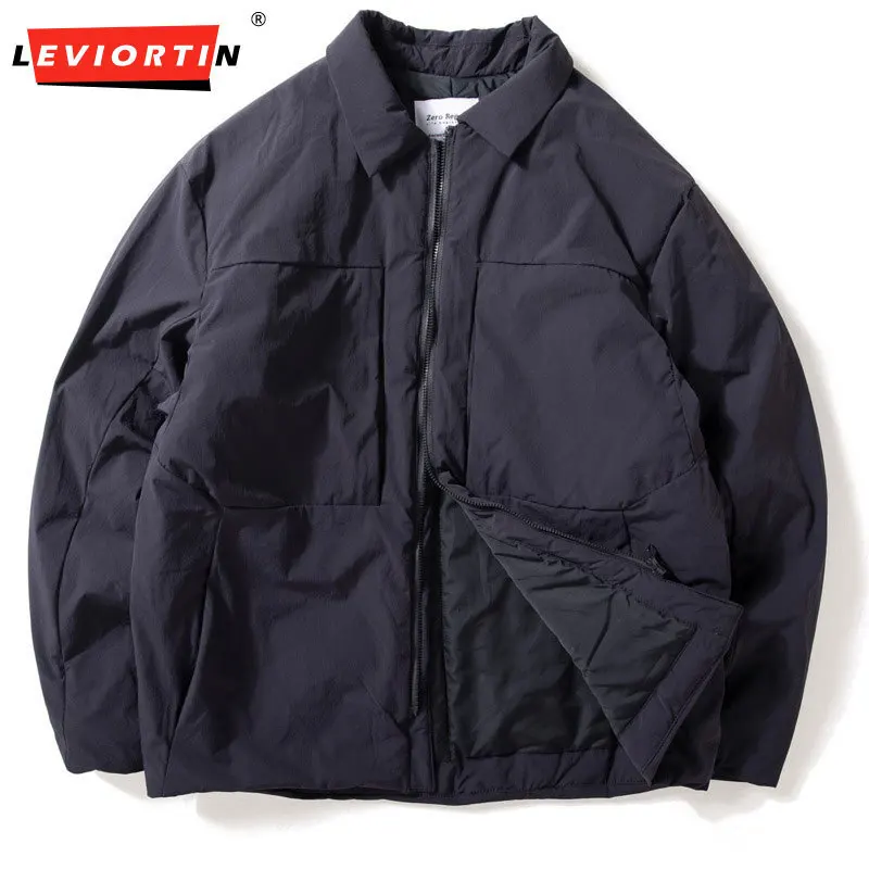 2025 Winter Men's Japanese Trendy Versatile Fashion Loose and Casual Warm and Cold proof Cotton Coat with Collar and Coat