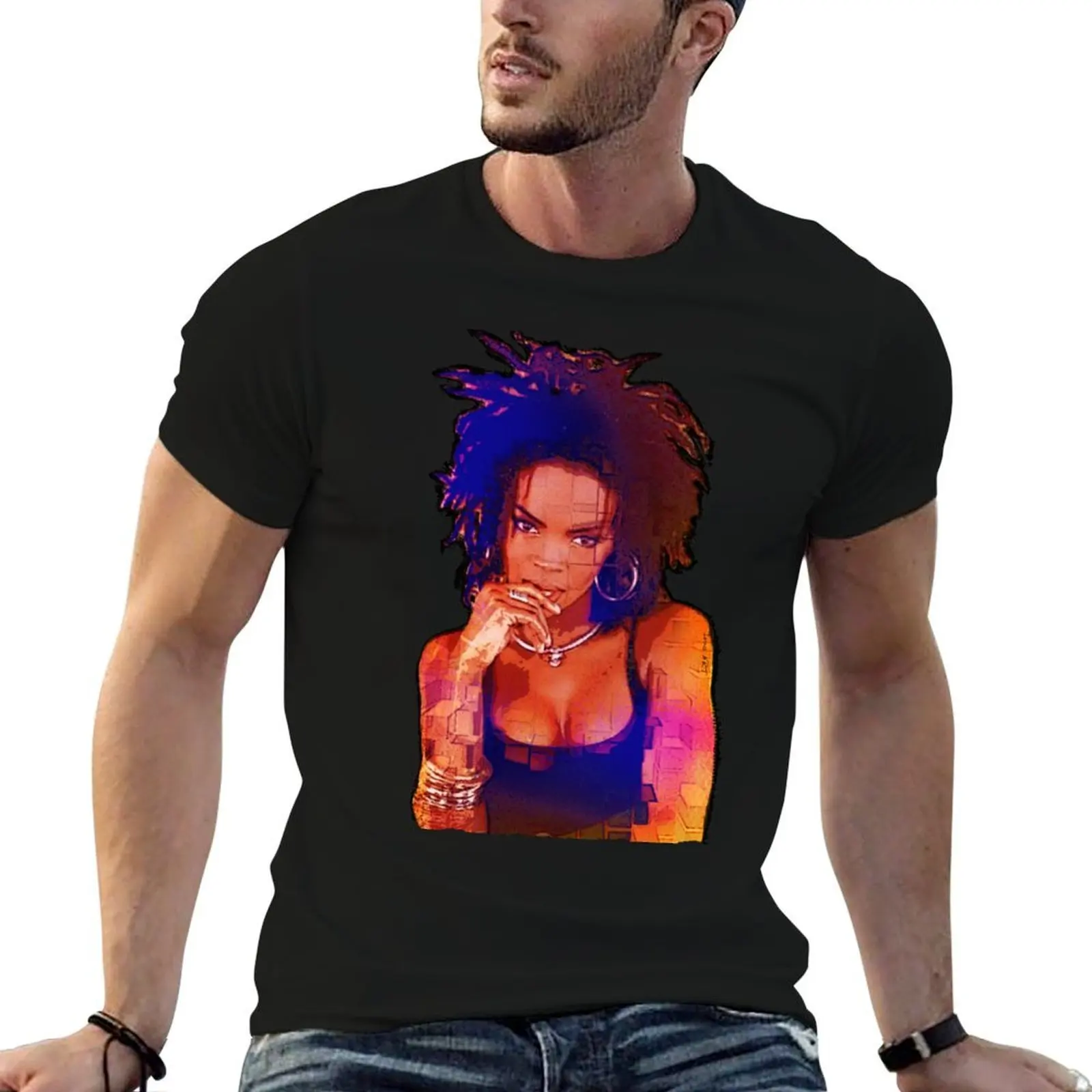magical vibes Lauryn Hill - just her - digital paint by Iona Art Digital T-Shirt graphic t shirts essential t shirt men clothes