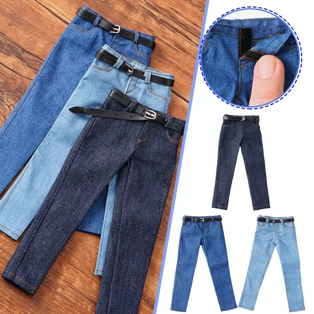 1/6 Male Jeans Overalls Work Pants Long Casual Pants Sport Shoes For 12 Inches TBLeague Soldier Action Figure Body Model W4J0