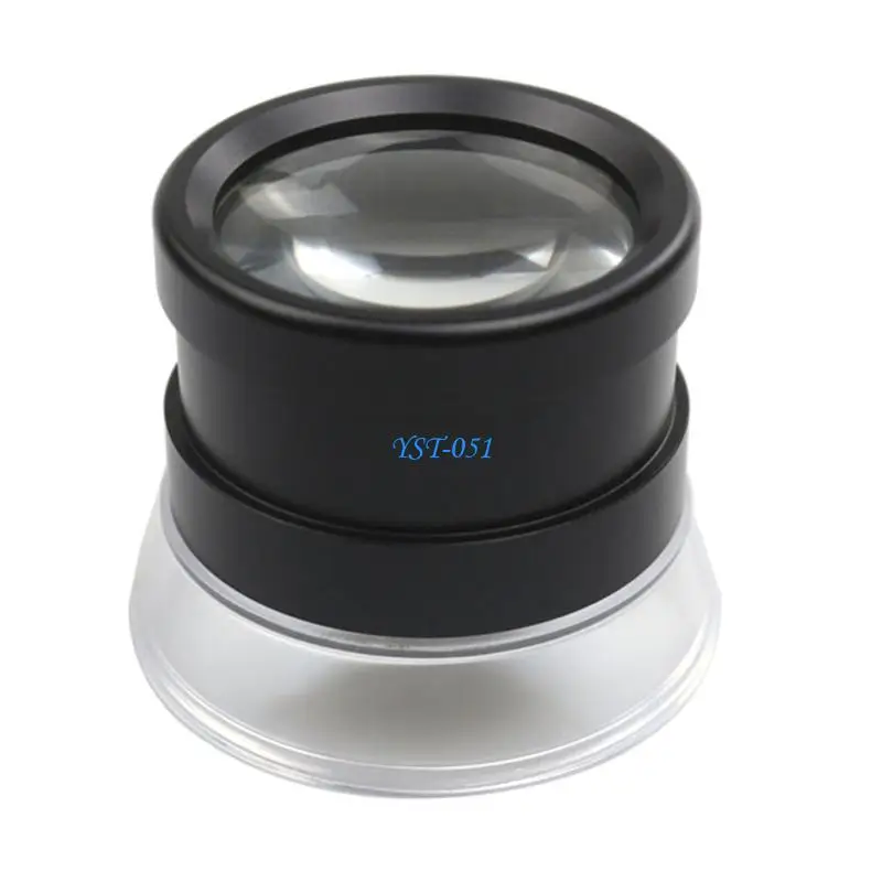

E15A 10665 Cylindrical Glass Optical Lens 30X Magnification 40mm Diameter Glass Lens for Jewelry