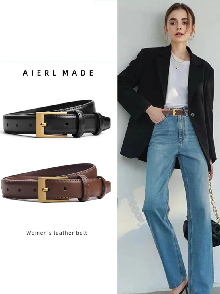 

Women's Belt Fashion High-quality Pin Buckle Belt Genuine Luxury Soft PU Leather Belt Women Pair with Pants Jeans，For Ideal Gift