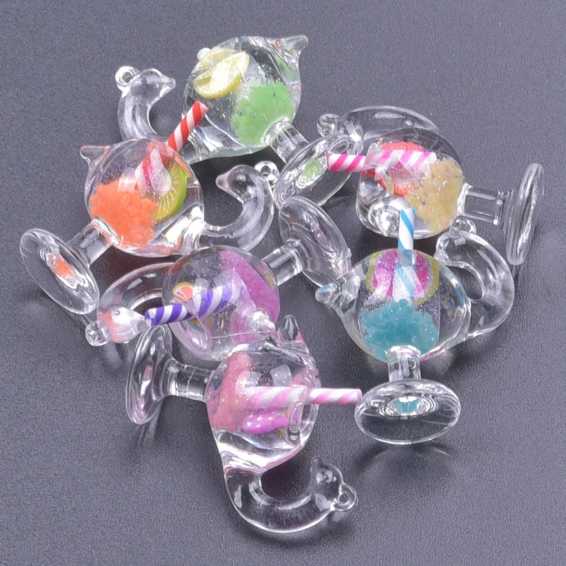 10pcs Mix Multistyle Resin Material Beverage Pendant Jewelry Making Juice Drinks Colorful Accessories DIY Charms In Bulk Earring