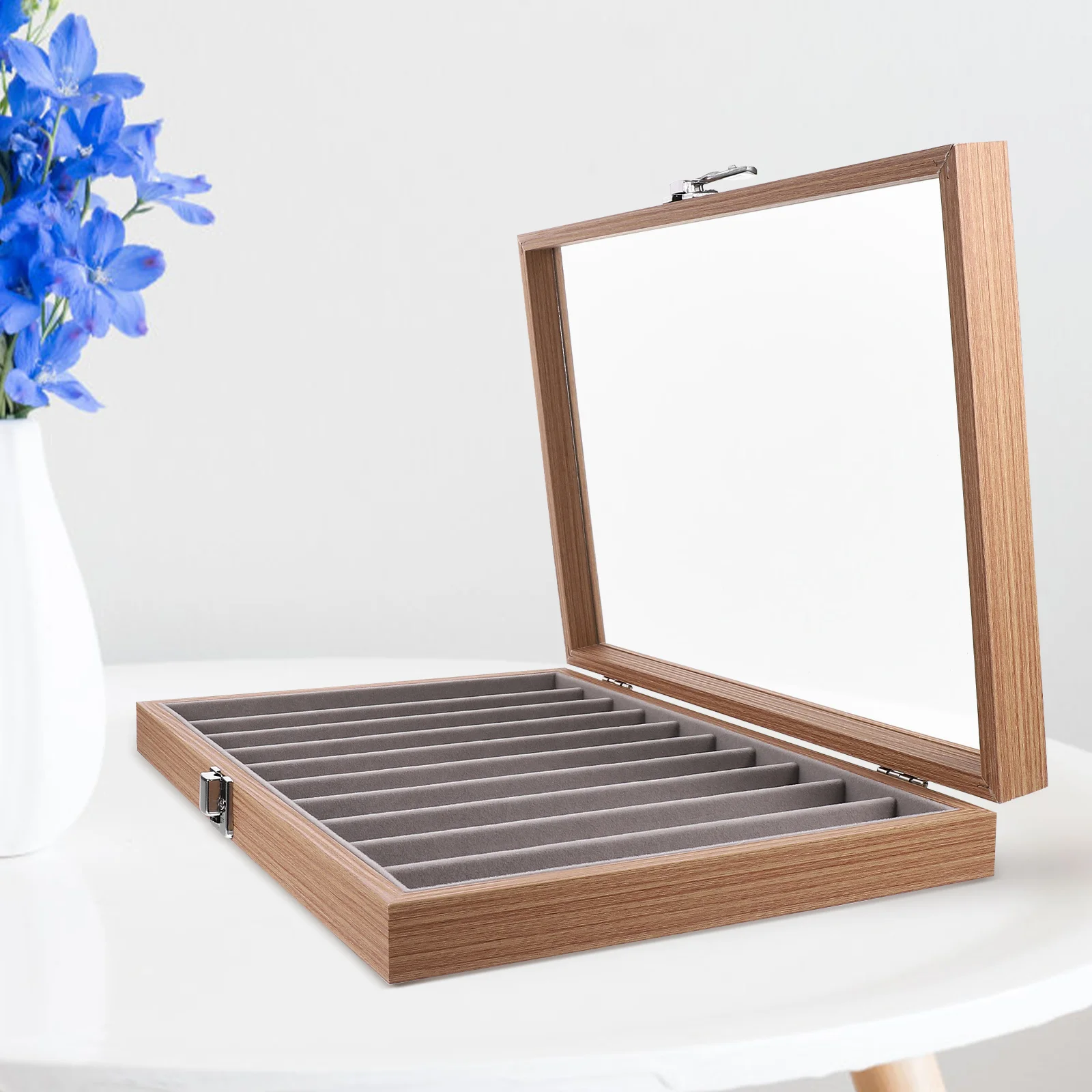 

Box for Women Acrylic Earring Organizer Necklace Display Stand Portable Storage Case for Rings Pendants Brooches Hairpins